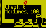 Cheat, 0; MaxLines, 100